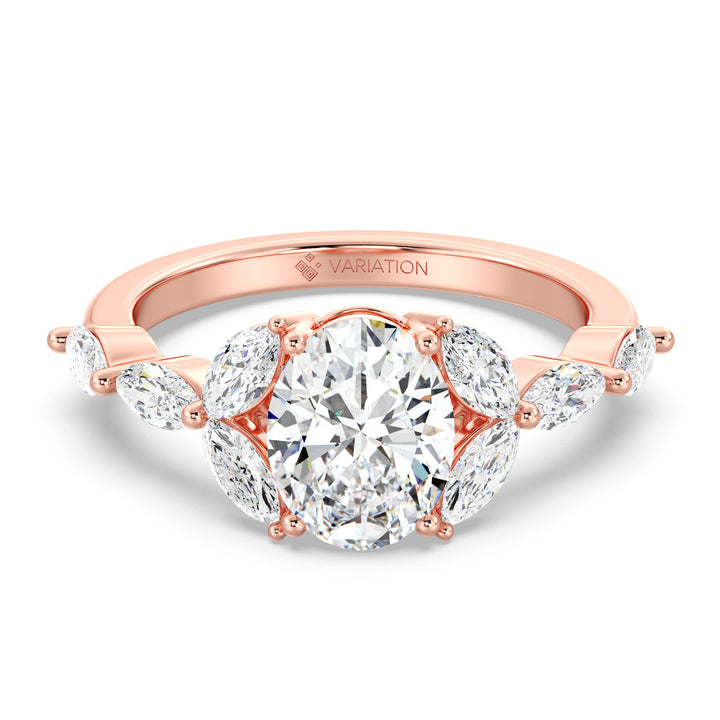 טבעת אירוסין סגלגלה