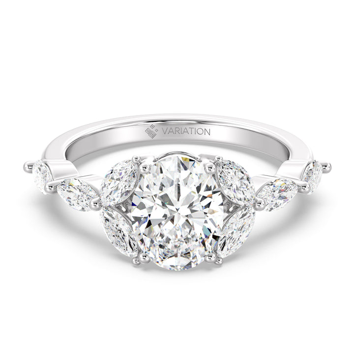 טבעת אירוסין סגלגלה