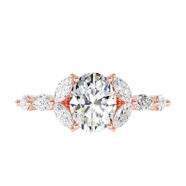 טבעת אירוסין סגלגלה