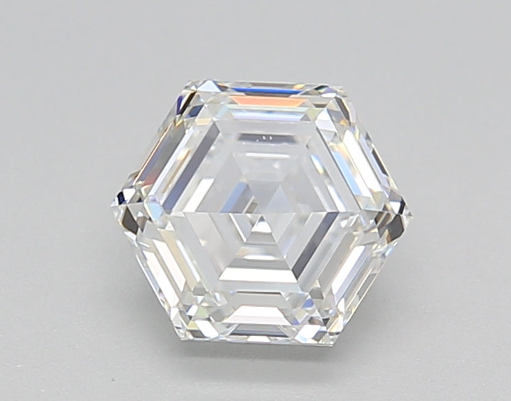 1.03 ct e warna vvs2 hexagonal cut lab -dewasa berlian - bersertifikat IGI