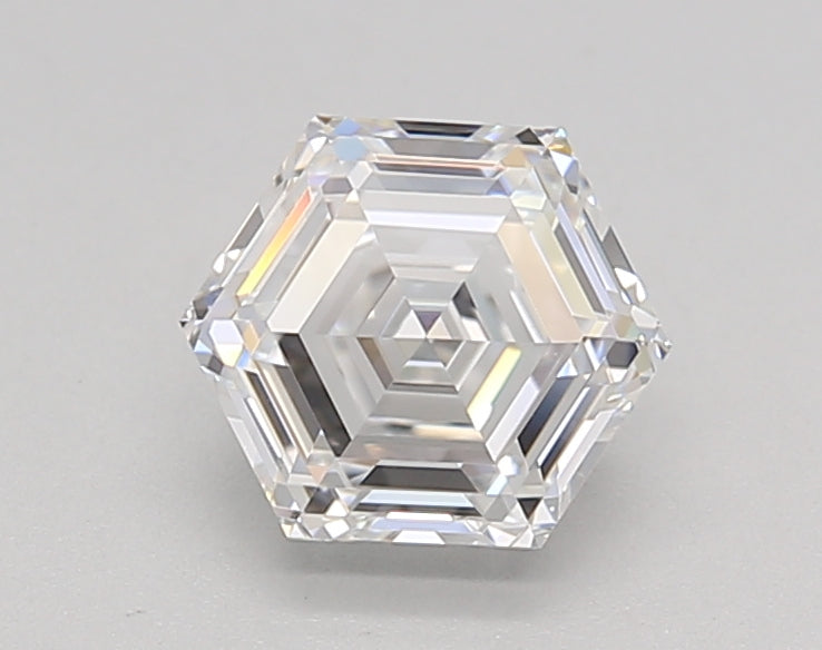 1.04 ct d warna vvs2 hexagonal cut lab -dewasa berlian - bersertifikat IGI