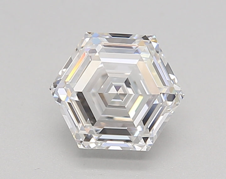 1.04 ct d warna vvs2 hexagonal cut lab -dewasa berlian - bersertifikat IGI