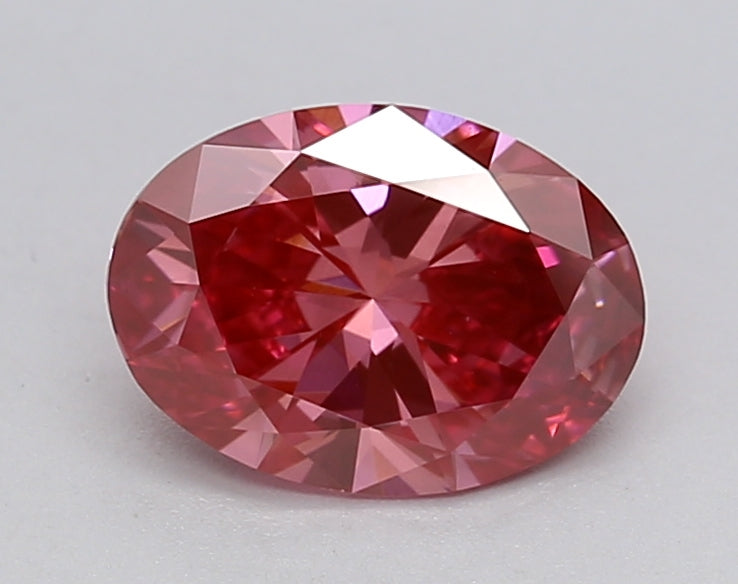 1,03 CT Fancy Deep Pink Color VS1 Oval Cut Lab -Didahir Berlian - Bersertifikat Variasi