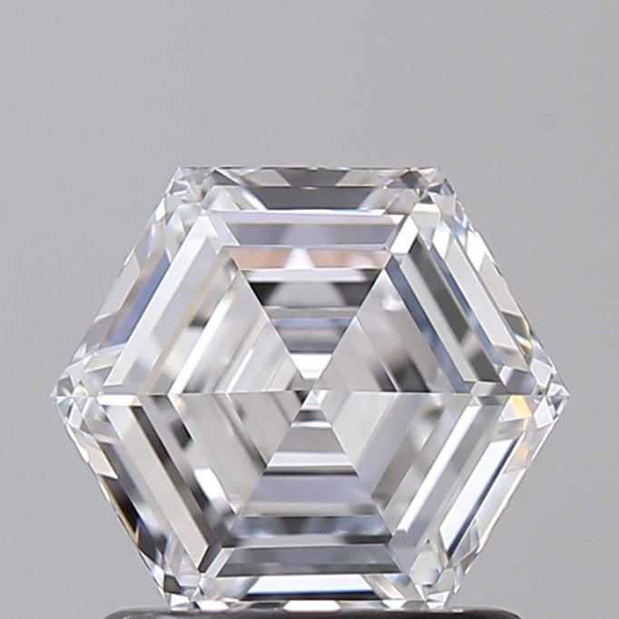1.04 ct d warna vvs2 hexagonal cut lab -dewasa berlian - variasi bersertifikat