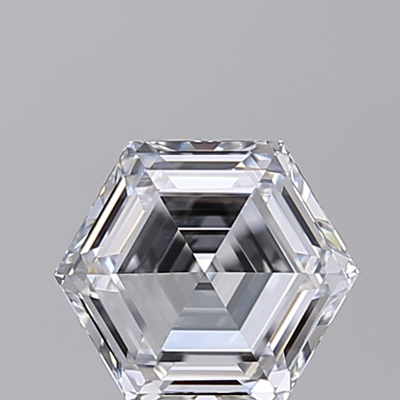 1.04 ct d warna vvs2 hexagonal cut lab -dewasa berlian - variasi bersertifikat