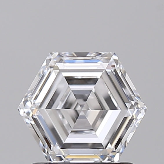 1.04 ct d warna vvs2 hexagonal cut lab -dewasa berlian - variasi bersertifikat