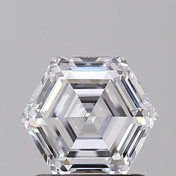 1.04 ct d warna vvs2 hexagonal cut lab -dewasa berlian - variasi bersertifikat