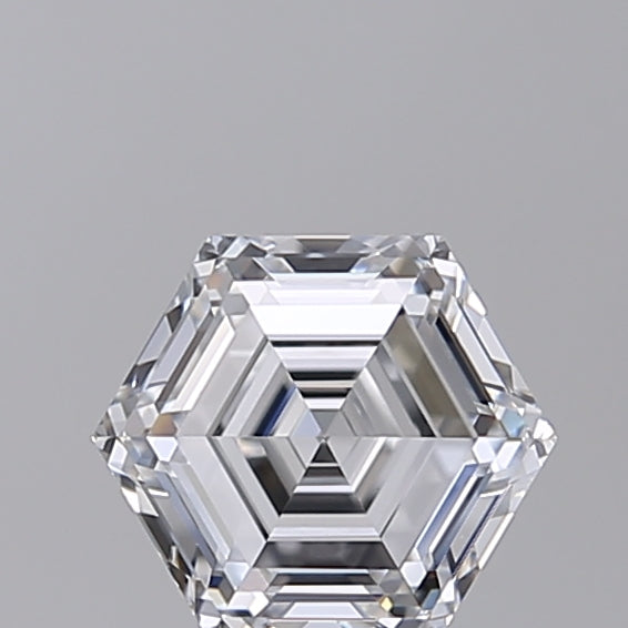 1.04 CT D Warna VS1 Hexagonal Cut Lab -Didahir Berlian - Bersertifikat Variasi