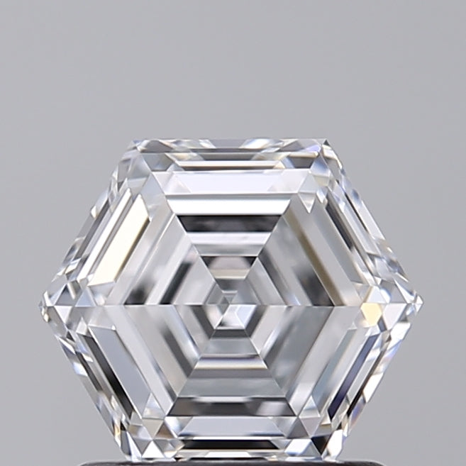 1.04 ct d warna vvs2 hexagonal cut lab -dewasa berlian - variasi bersertifikat