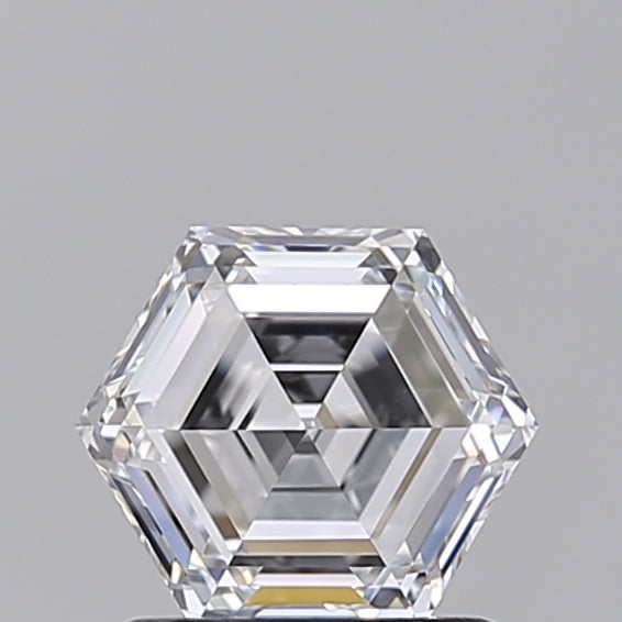 1.04 CT E Warna VS1 Hexagonal Cut Lab -Didahir Berlian - Bersertifikat Variasi