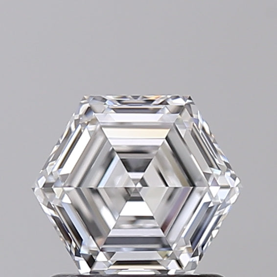 1.04 ct d warna vvs2 hexagonal cut lab -dewasa berlian - variasi bersertifikat
