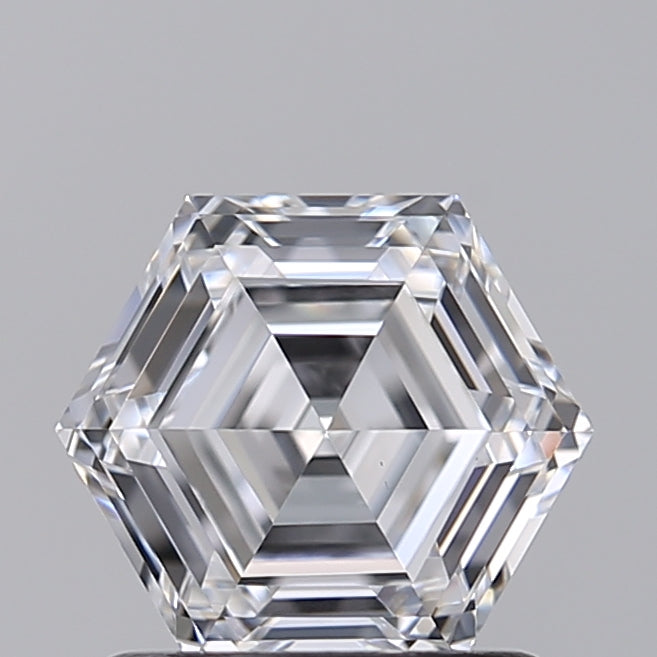 1.04 CT D Warna VS1 Hexagonal Cut Lab -Didahir Berlian - Bersertifikat Variasi