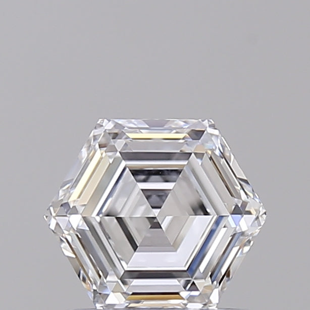 1.04 ct d warna vvs2 hexagonal cut lab -dewasa berlian - variasi bersertifikat