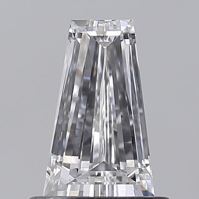 0,74 CT E Färg VS1 avsmalnande baguettskurna labvuxna diamant - Variation Certified