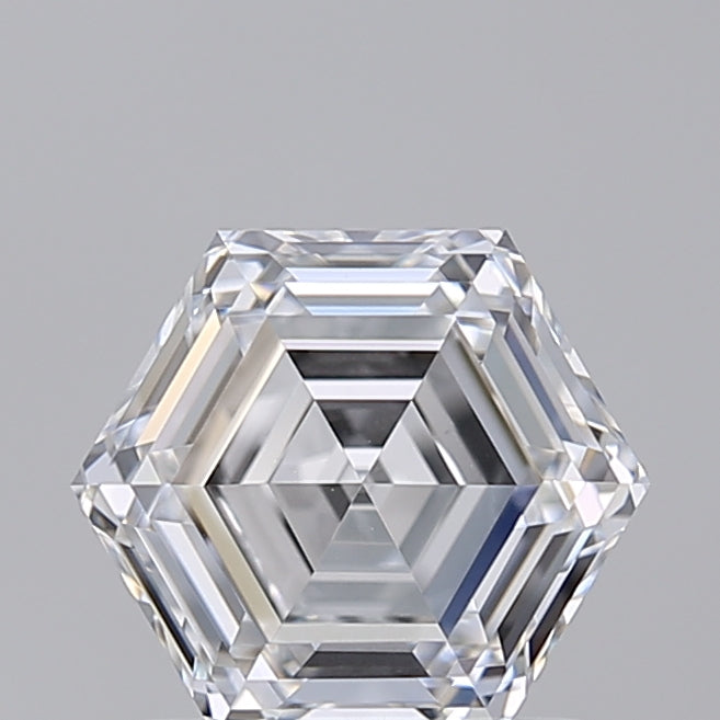 1.04 CT D Warna VS1 Hexagonal Cut Lab -Didahir Berlian - Bersertifikat Variasi