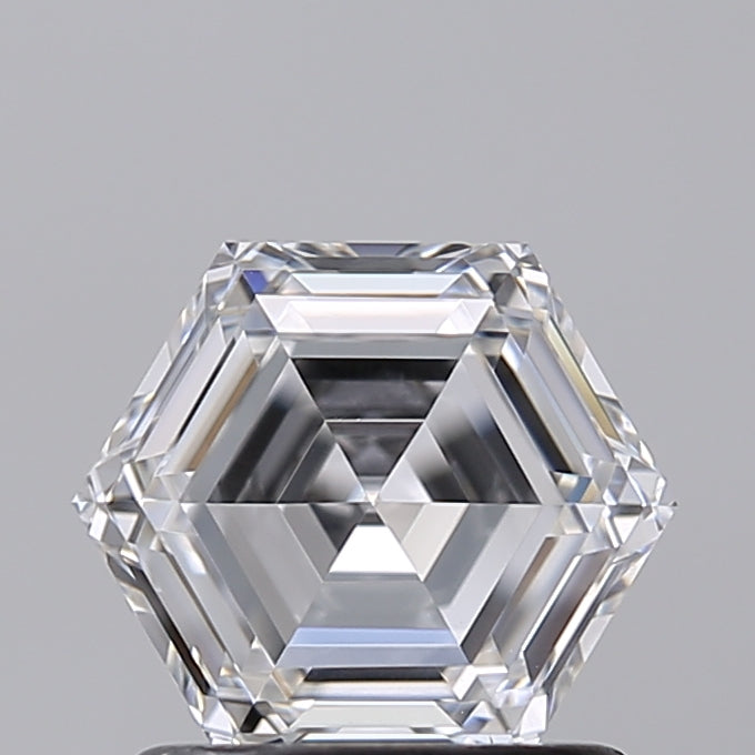 1.04 CT E Warna VS1 Hexagonal Cut Lab -Didahir Berlian - Bersertifikat Variasi