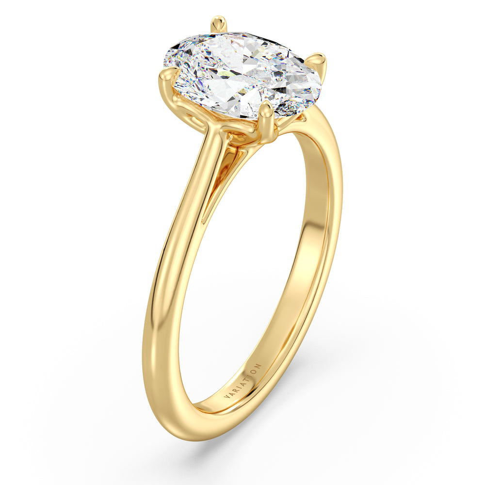 1 carat Solitaire Rng Prong set in 18K Yellow Gold