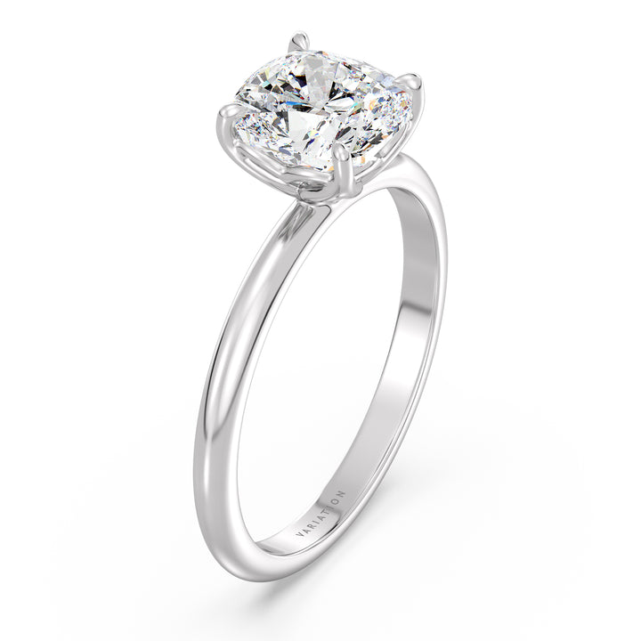 1 carat Solitaire Rng Prong set in 18K White Gold
