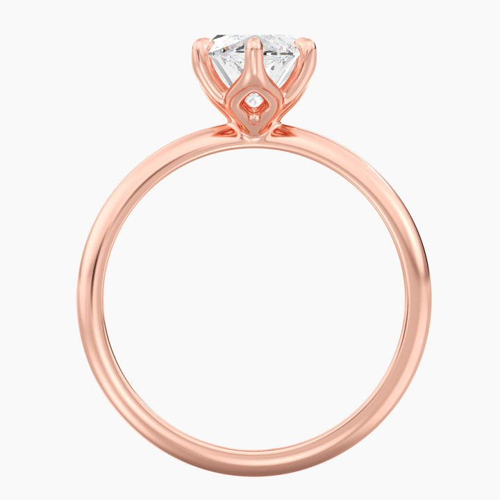 Marquise Cut Lab-Grown Diamond Solitaire Ring with 6-Claw Setting in 18K  Rose Gold