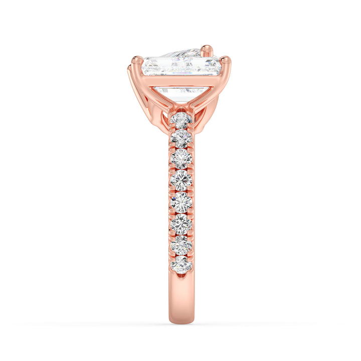 Luxury Lab-Grown Diamond Ring with Pear and Emerald Center Stones