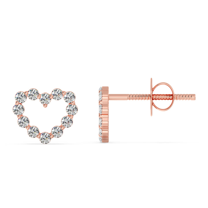 Hjärtformade studörhängen