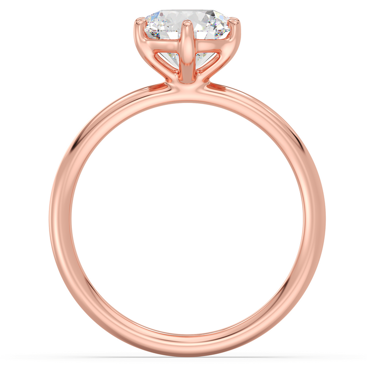 Stunning Rose Gold Engagement Ring with Round Lab-Grown Diamond