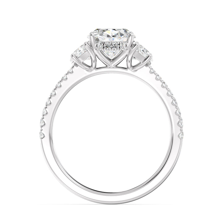 שלוש טבעת אירוסין אבן