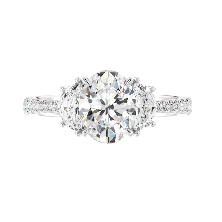 שלוש טבעת אירוסין אבן