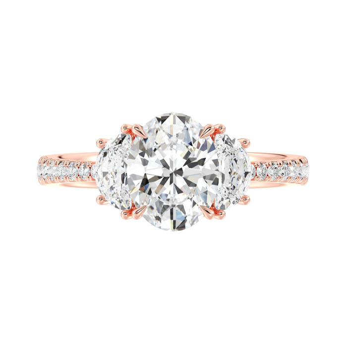 שלוש טבעת אירוסין אבן