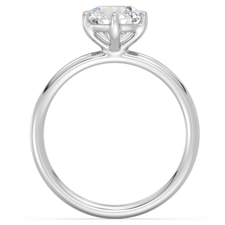 Timeless White Gold Engagement Ring with Round Lab-Grown Diamond