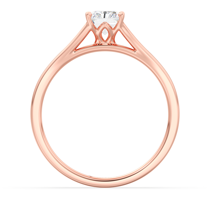 Radiant Split Shank Solitaire Ring