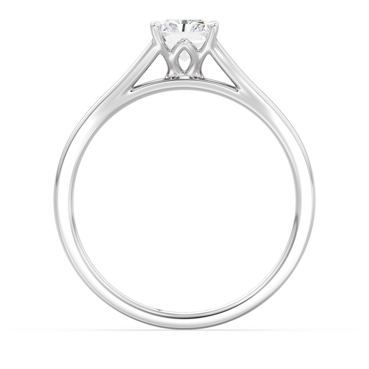 Radiant Split Shank Solitaire Ring