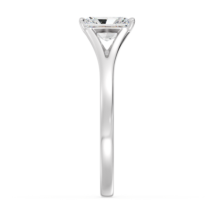 Radiant Split Shank Solitaire Ring