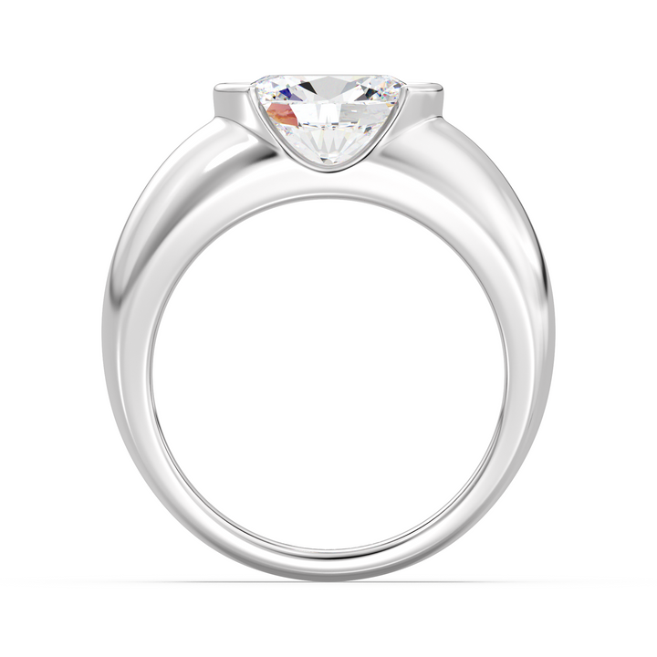 Oval Bezel Set Solitaire Ring