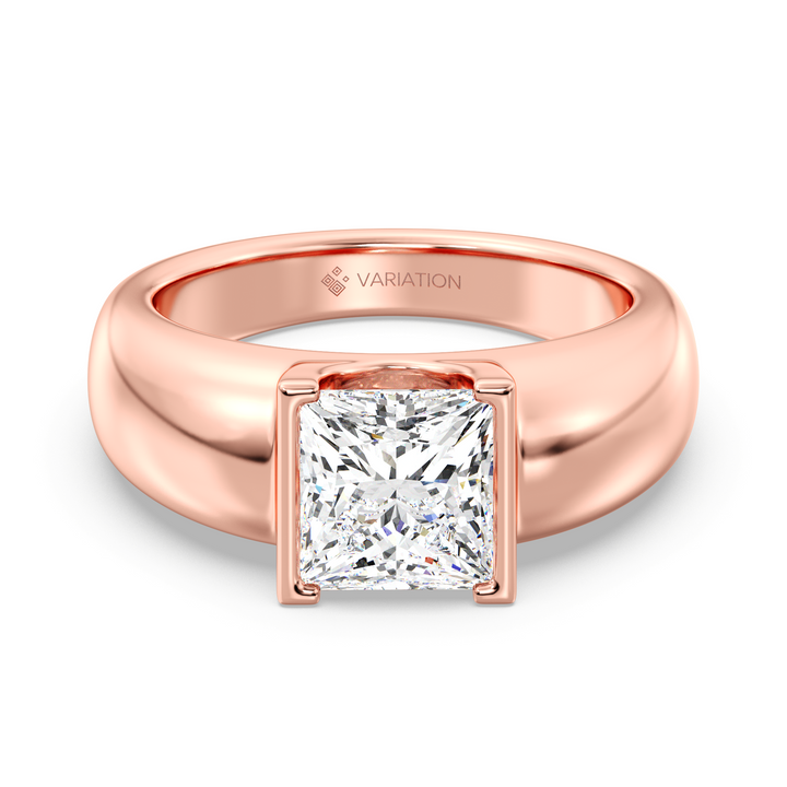 Princess Solitaire Ring