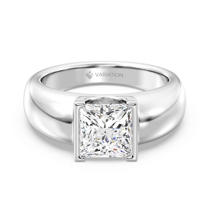 Princess Solitaire Ring