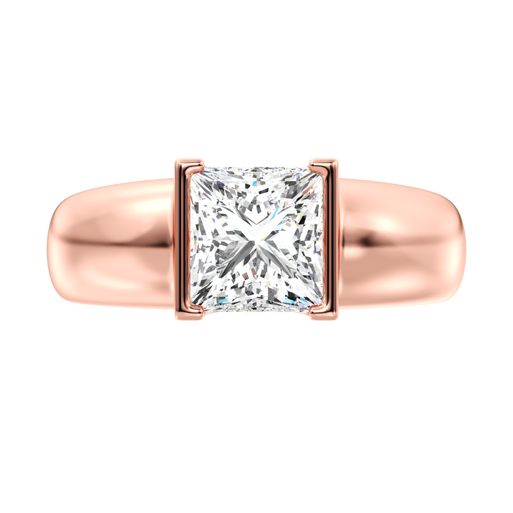 Princess Solitaire Ring