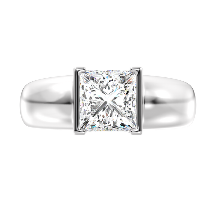 Princess Solitaire Ring