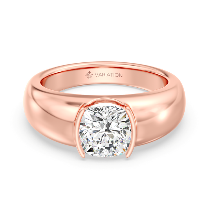 Cushion Solitaire Ring