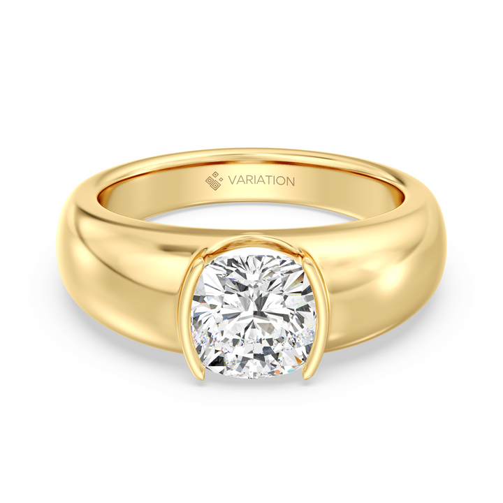 Cushion Solitaire Ring