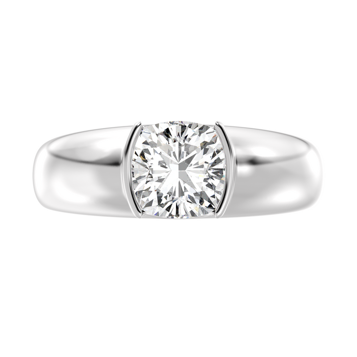 Cushion Solitaire Ring