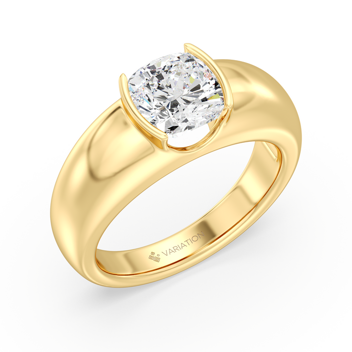 Cushion Solitaire Ring