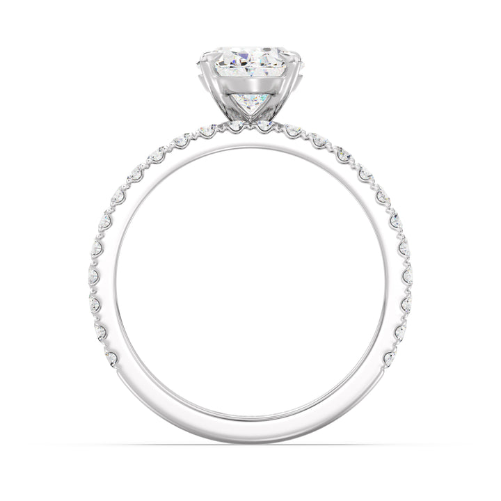 Oval Engagement Ring with Wedding Band