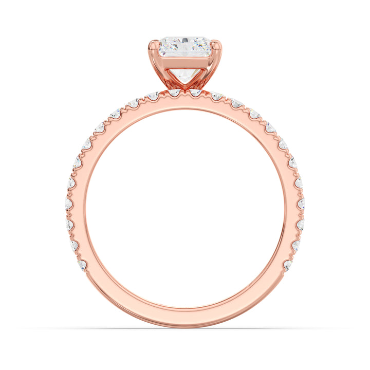 Radiant Engagement Ring with Wedding Band