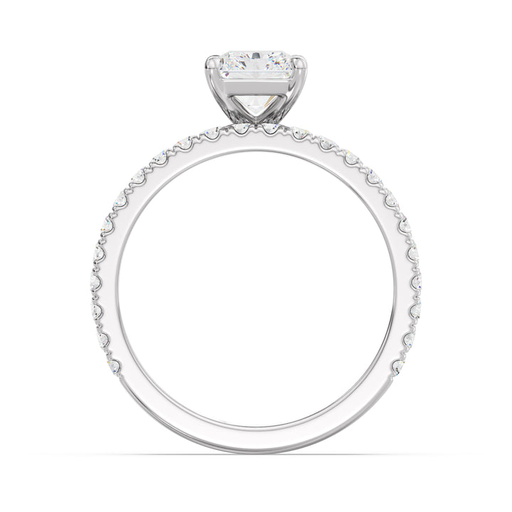 Radiant Engagement Ring with Wedding Band