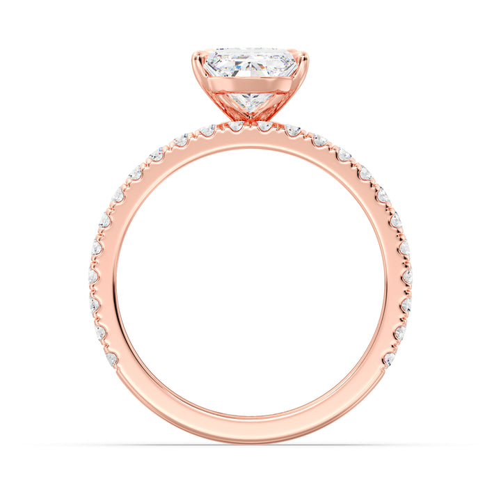 Pear Engagement Ring with Wedding Band