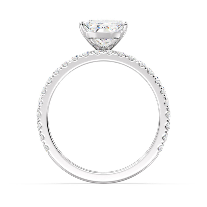 Pear Engagement Ring with Wedding Band