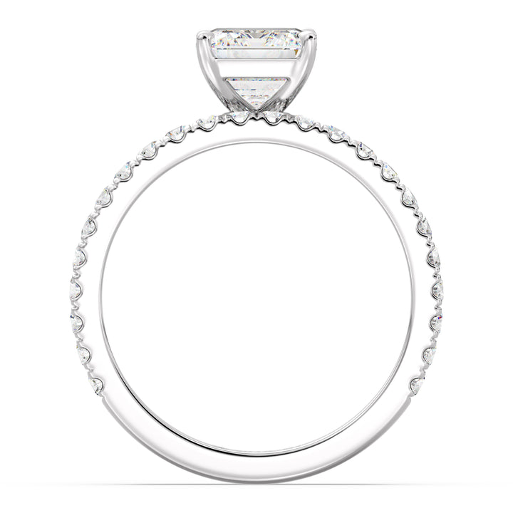 Emerald Cut Engagement Ring with Wedding Band