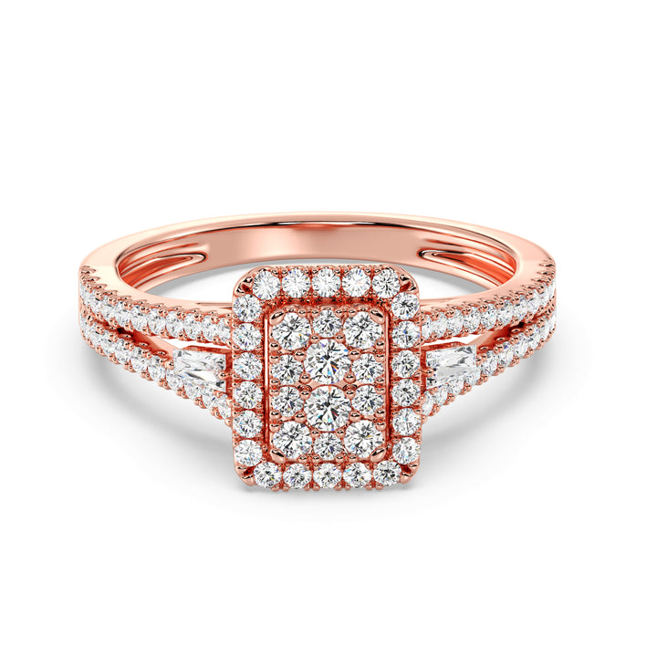 Расщепное обручальное кольцо с разделением хвостовика