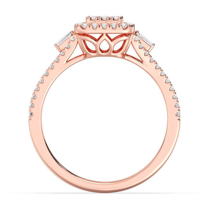 Расщепное обручальное кольцо с разделением хвостовика